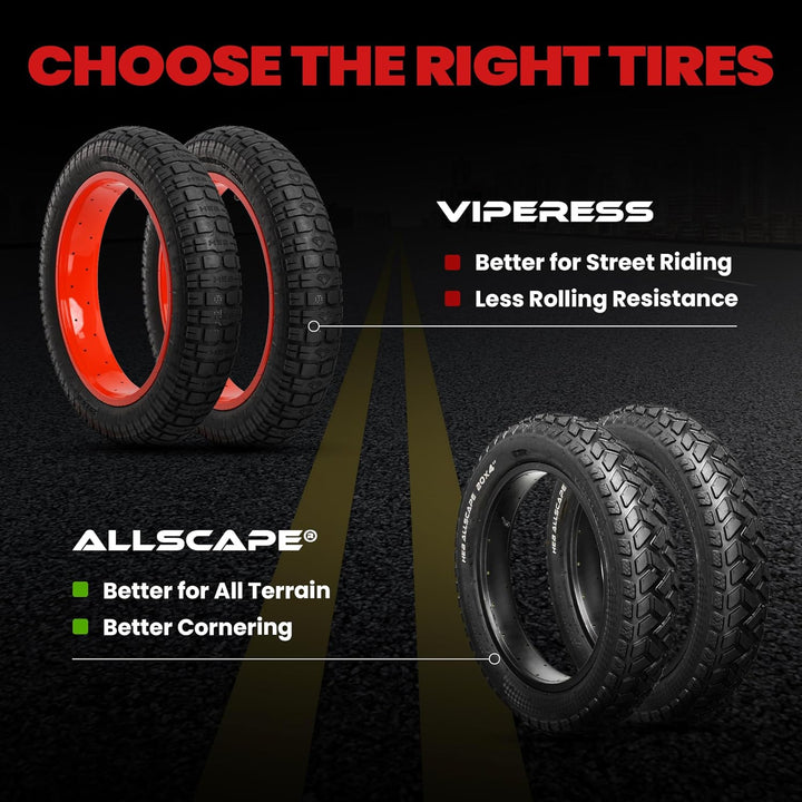 HEB VIPERESS Fat Tire 26x4 (Includes 1 Tire/ 1 Tube - Parts - sku - 50741980463405 eBike Super Shop