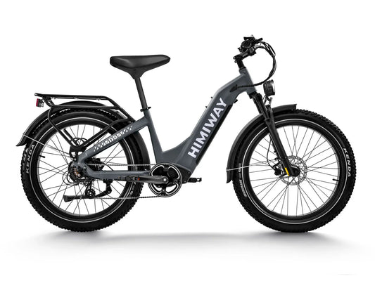 HIMIWAY Zebra ST 750 w Step Thru Ebike 26x4 Fat Electric Fat Tire Mountain eBike