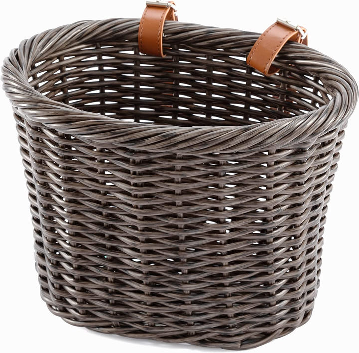 Hycline Bike Basket Front Handlebar Storage Basket for Adult and Kids - Bicycle Baskets - SHP - BBK - brown eBike Super Shop