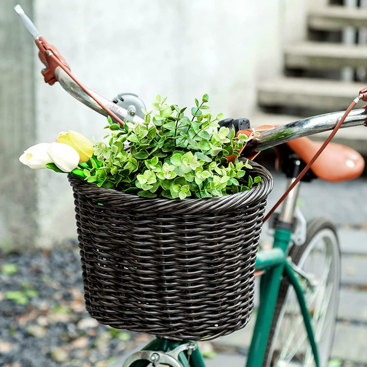 Hycline Bike Basket Front Handlebar Storage Basket for Adult and Kids - Bicycle Baskets - SHP - BBK - brown eBike Super Shop