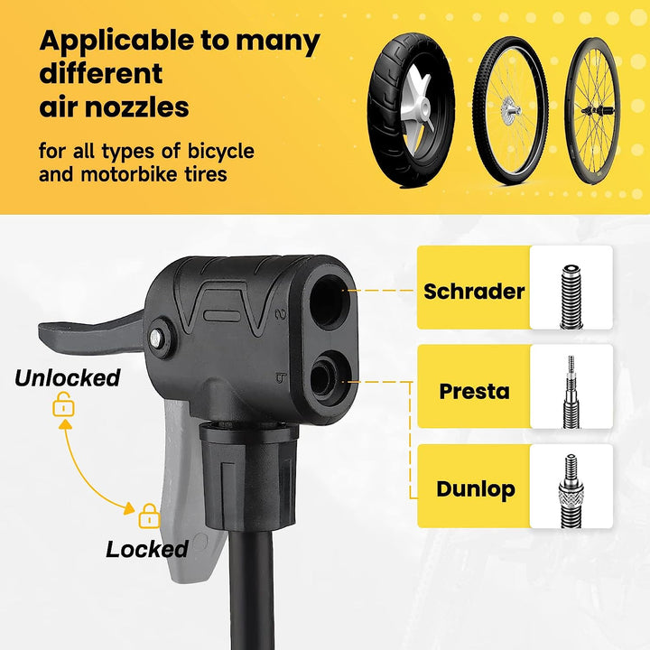 Hycline - The Basic Bike Pump - Bicycle Pumps - SHP - 550032 - YELW eBike Super Shop