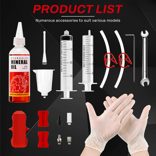 Hydraulic Brake Mineral Oil Bleed Kit For Shimano, Tektro, TRP