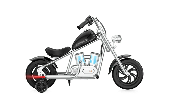 HYPER GOGO Cruiser 12 Plus (W APP) Kids Electric Mini Motorcycle eBike - 21.9v 160 w - Youth eMotorcycle - HYPER|BLACKTRAIN|2267 eBike Super Shop