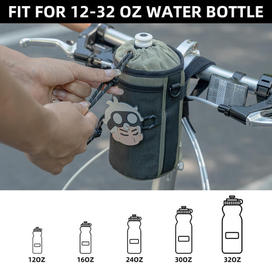 ROCKBROS Bike Water Bottle Holder with Mesh Pockets for Kids Adults