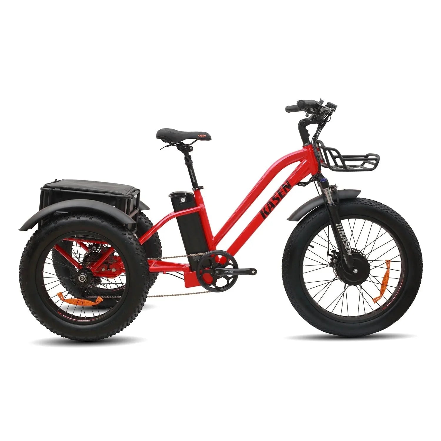 trike elektrofahrrad Kasen Electric – 48V 500W E-Trike w/ Cargo Basket & Fat Tires Black / 17.5AH Marken / Bulls performance hydraulic disc brakes Rahmenhöhe:48cm | M (29