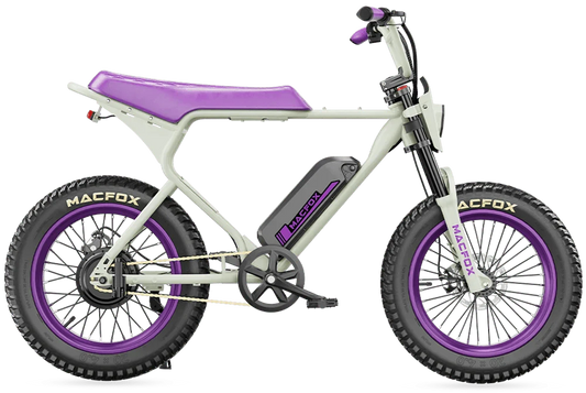 MACFOX X1S x Bs.zay Electric e - Moto Style eBike - Step Over 500 w Electric Mini Fat Tire eBike - Moto Style Bike - MACFO|SINGL|2342 eBike Super Shop