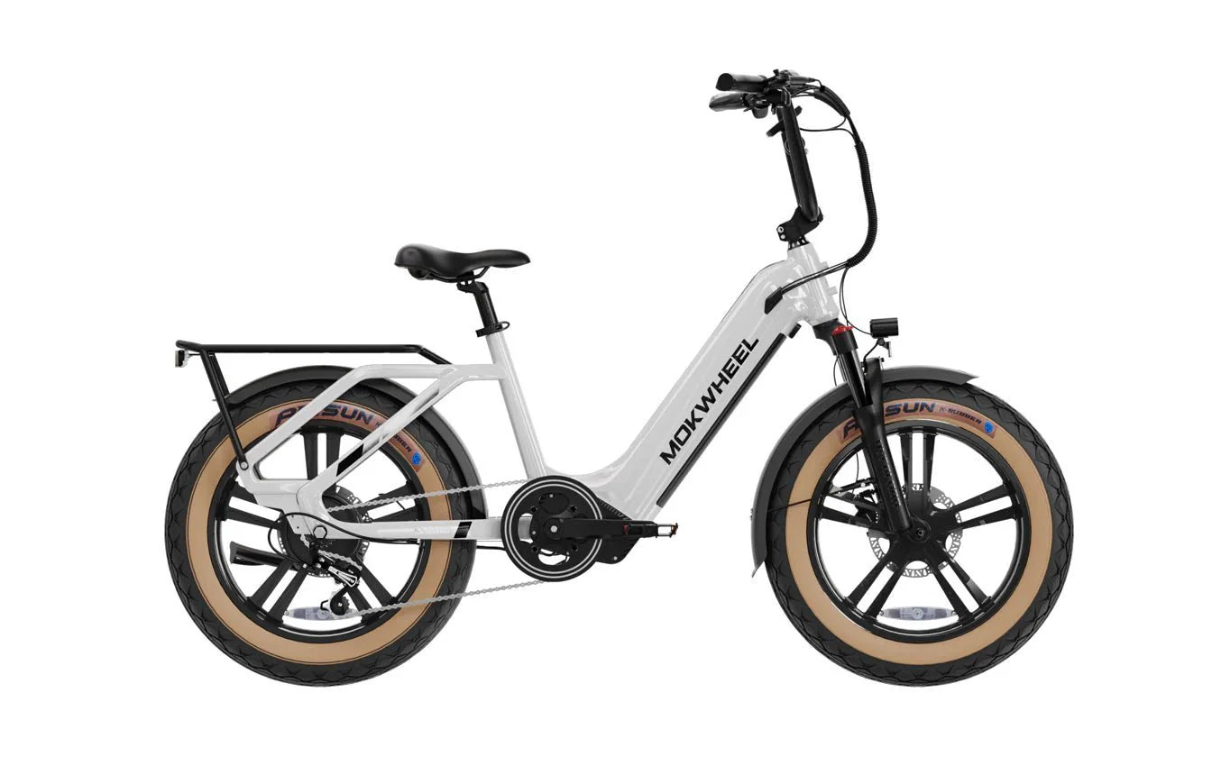 super wheel fahrrad kaufen MOKWHEEL Scoria 750 w Step Thru Ebike 20x4 Fat Tire Electric Cargo eBi