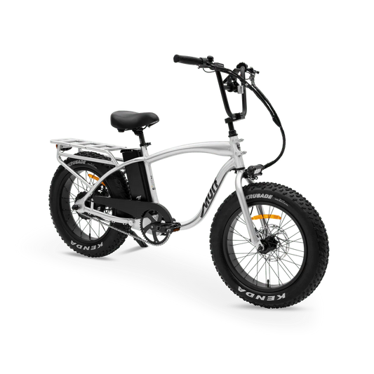 MURF Electric Urban eBike Higgs - 52v 750 w Fat Tire Electric Beach Cruiser eBike - Fat Tire Cruiser eBike - MURF| Higgs SILVE|2292 eBike Super Shop