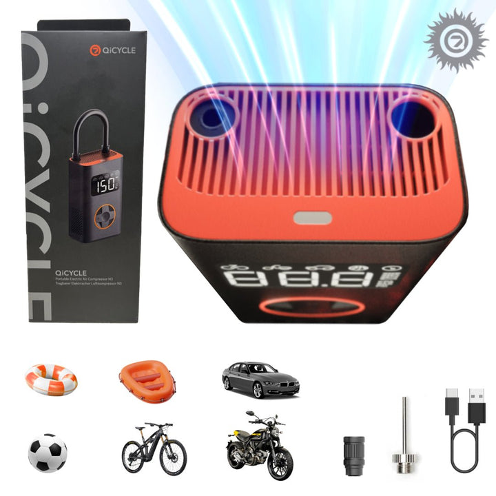 QI Cycle N3 Portable Tire Inflator - N3 eBike Super Shop