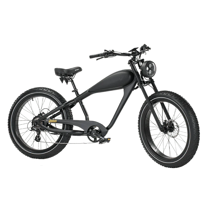 REVI Cheetah PLUS 750w Step Over Ebike 26x4 Fat Tire Electric Vintage eBike - Fat Tire Cruiser eBike - REVI|BLACK48V1|3000 eBike Super Shop