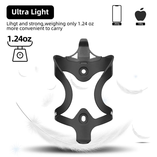 ROCKBROS Lightweight Alloy Bike Water Bottle Holder for Road  Mountain Bikes