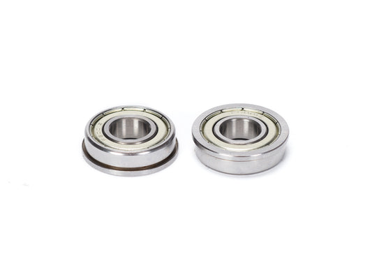 Close-up view of Stomp Ebox Dragster headstock bearings, showing two metal ball bearings placed side by side on a white background.