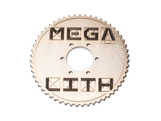 Stomp Ebox Dragster Megalith Sprocket 219H in bronze, product image showing detailed view of the sprocket's teeth and mounting holes.