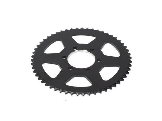 Stomp Ebox Dragster rear sprocket 219H 55T, silver metal gear with evenly spaced teeth, shown on a plain white background.