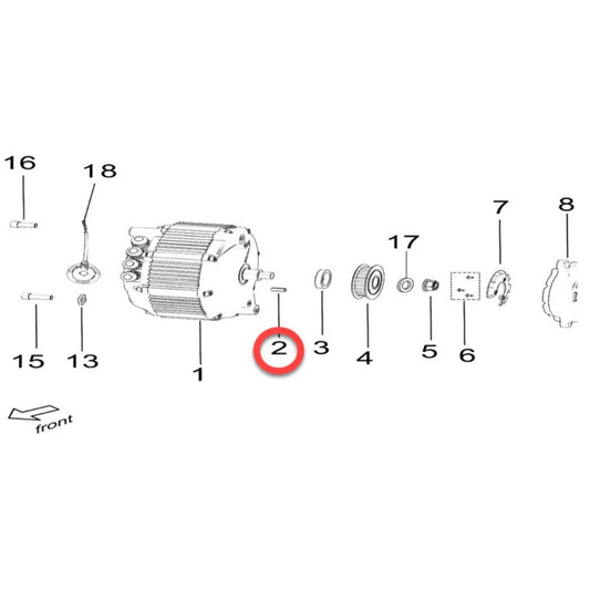 Surron Ultra Bee Motor Woodruff Key