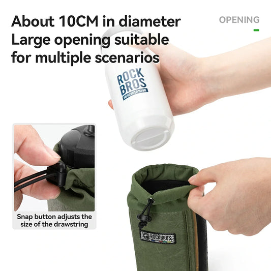 Sustainable Eco-Friendly  Recycled Tire Bike Water Bottle Bags 0.8L ROAD TO SKY