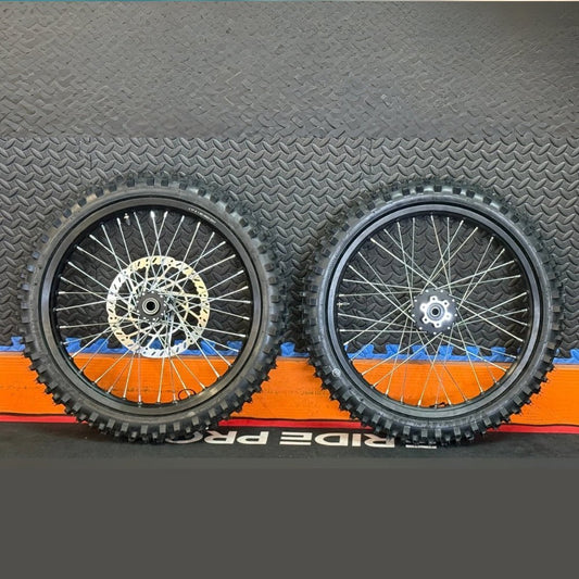 Throne eMoto Wheel Set CST Knobby 17"/17" Front & Rear Wheel & Tire Set for Electric Dirt Bikes *Does not include rotor or sprocket* - Throne Wheel & Tire Set - Throne | CST | 17 inch | Front Wheel & Tire Set eBike Super Shop