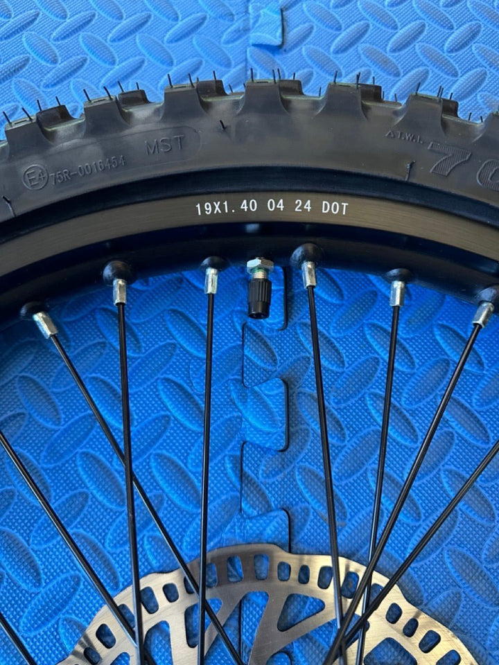 Throne eMoto Wheel Set CST Knobby 19" Front Wheel & Tire Set for Electric Dirt Bikes *Does not include rotor or sprocket* - Throne Wheel & Tire Set - Throne | CST | 19 inch | Front Wheel & Tire Set eBike Super Shop