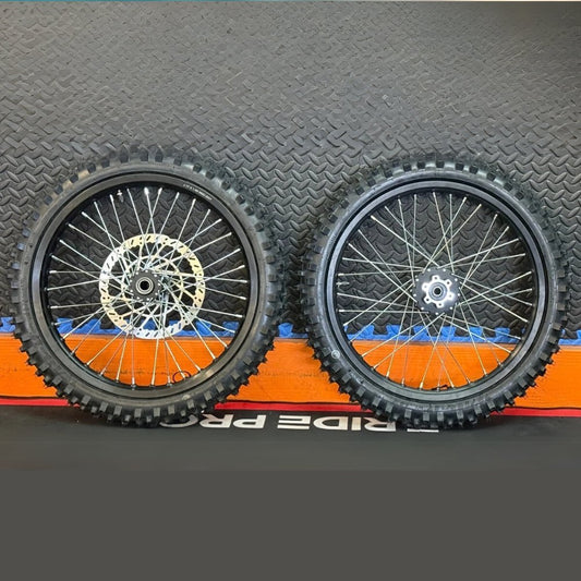 Throne eMoto Wheel Set CST Knobby 19"/19" Front & Rear Wheel & Tire Set for Electric Dirt Bikes *Does not include rotor or sprocket* - Throne Wheel & Tire Set - Throne | CST | 19 inch | Front Wheel & Tire Set eBike Super Shop