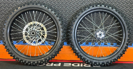 Throne eMoto Wheel Set CST Knobby 19"/19" Front & Rear Wheel & Tire Set for Electric Dirt Bikes *Does not include rotor or sprocket* - Throne Wheel & Tire Set - Throne | CST | 19 inch | Front Wheel & Tire Set eBike Super Shop