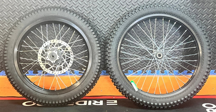 Throne eMoto Wheel Set Shinko 241 Dual Sport 17"/19" Front & Rear Wheel & Tire Set for Moto Bikes *Does not include rotor or sprocket* - Throne Wheel & Tire Set - Throne | Shinko | 17 inch | Front Wheel & Tire Set eBike Super Shop