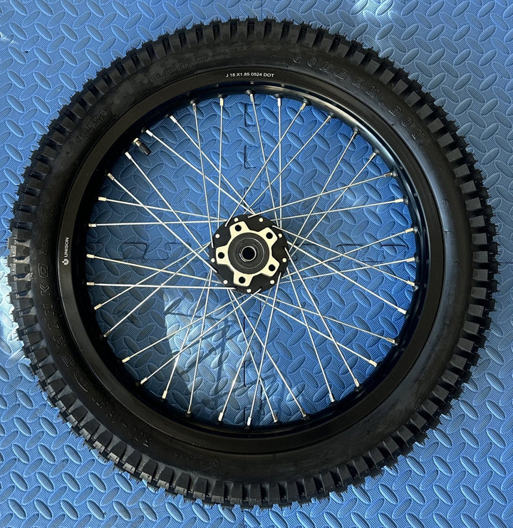Throne eMoto Wheel Set Shinko 241 Dual Sport 18" Rear Wheel & Tire Set for e - Moto Bikes *Does not include rotor or sprocket* - Throne Wheel & Tire Set - Throne | Shinko | 18 inch | Rear Wheel & Tire Set eBike Super Shop