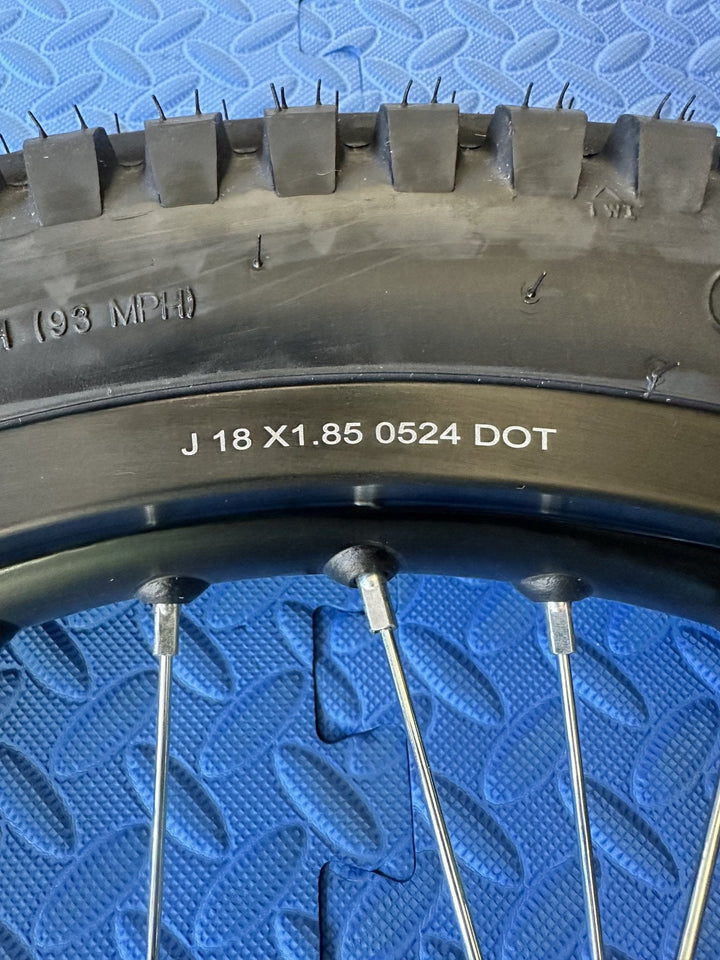 Throne eMoto Wheel Set Shinko 241 Dual Sport 18" Rear Wheel & Tire Set for e - Moto Bikes *Does not include rotor or sprocket* - Throne Wheel & Tire Set - Throne | Shinko | 18 inch | Rear Wheel & Tire Set eBike Super Shop