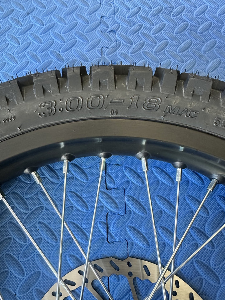 Throne eMoto Wheel Set Shinko 244 Dual Sport 18" Rear Wheel & Tire Set for e - Moto Bikes *Does not include rotor or sprocket* - Throne Wheel & Tire Set - Throne | Shinko | 18 inch | Rear Wheel & Tire Set eBike Super Shop
