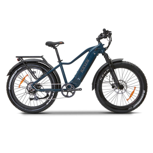 Blue Kasen Ranger ST 2.0 eBike packaged inside a white box, product image on a white background.